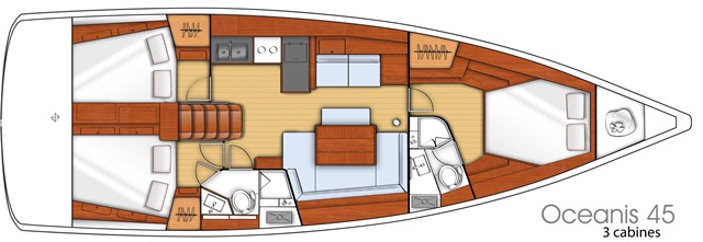 2017 Beneteau 45 artitecture
