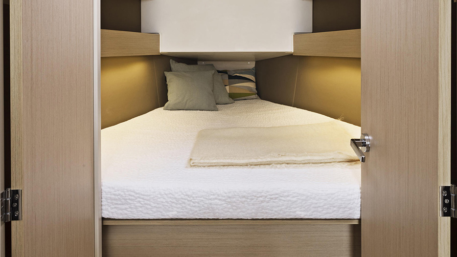Beneteau 30.1 bedroom with bed