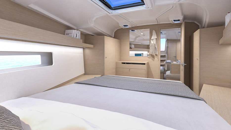 Beneteau 40.1 bedroom view of interior