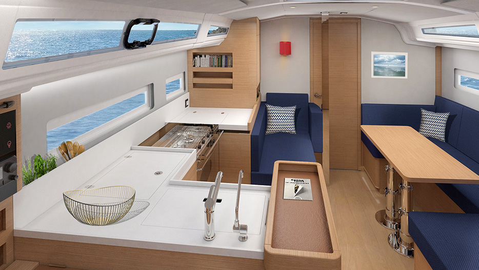 2024 Jeanneau Sun Odyssey 410 kitchen with sink