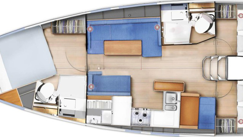 2024 Jeanneau Sun Odyssey 410 artitecture